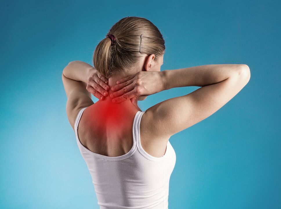 Hals Schmerz wéinst Osteochondrose